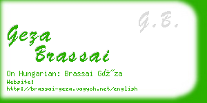 geza brassai business card